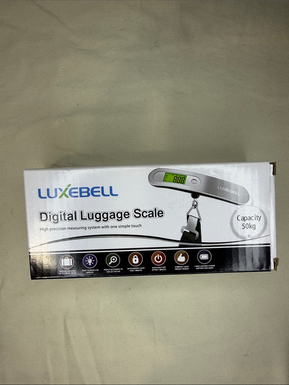 LUXEBELL Digital Luggage Scale - Silver/Black Accents